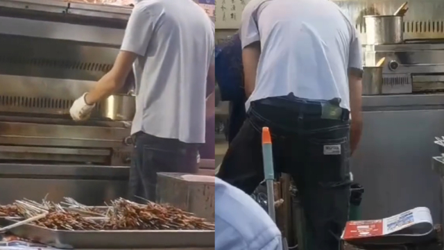 泔水桶肉串捞出再烤